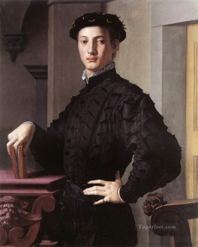  FLOR Pintura - Retrato de un joven Florencia Agnolo Bronzino